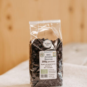 Packung Zehnerhof Bio Aronia Beeren 200g, getrocknet, regionale Spezialität aus dem Lungau
