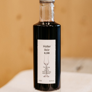 Flasche regionaler 0,35l Hollerlikör aus dem Lungau, Produkt aus bäuerlicher Familienproduktion